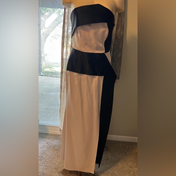 Roland Mouret Color Block Asymmetric Long Dress - Picture 13 of 13